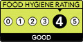 Food hygiene rating 4, Good, for Paolo's Pizza